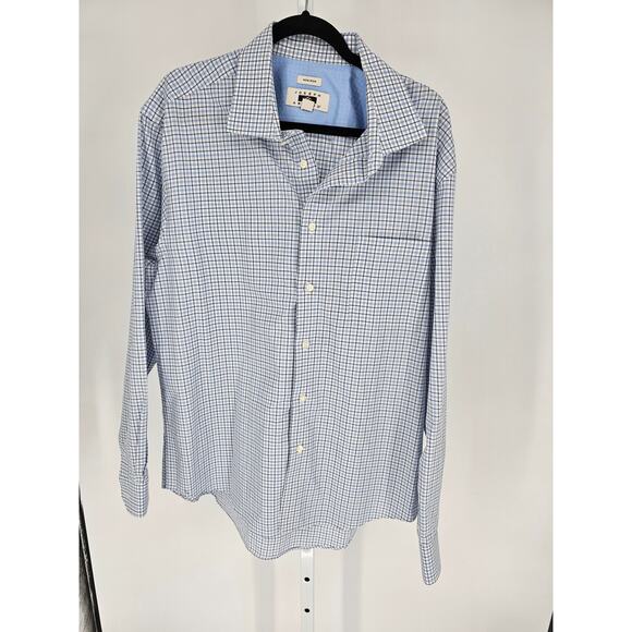 Joseph Abboud Men's Modern Fit Non-Iron Grid Plaid Long Sleeve Shirt Size XXL - Picture 1 of 4